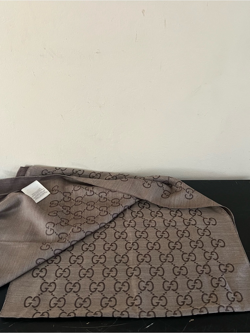 Gucci • Brown Double Sided Scarf